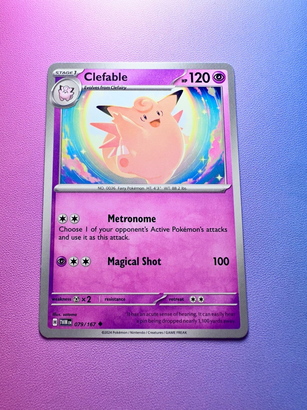 clefable - 079/167 (uncommon) — pokemon: twilight masquerade